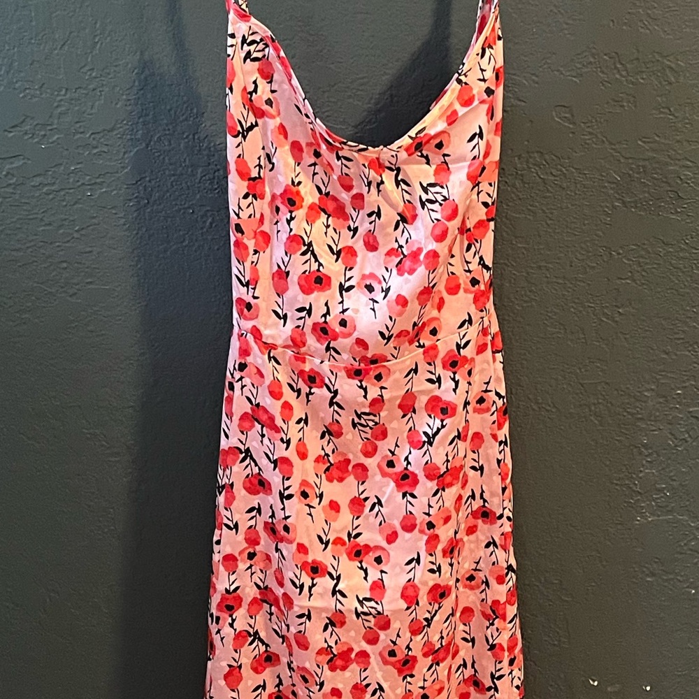 NWT Adore Me Pink Silk Maxi Dress